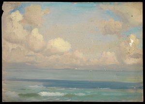 海景、19世紀後半から20世紀半ば（紙に油彩） 作： John Everett