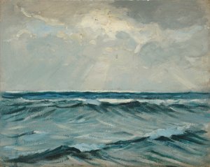 海景、19世紀後半から20世紀半ば（紙に油彩） 作： John Everett