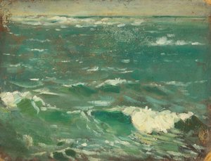 海景 1909年頃（油彩、パルプボード） 作： John Everett
