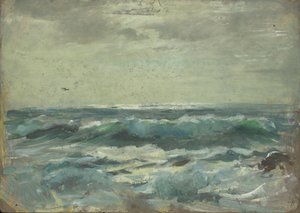 海景、19世紀後半から20世紀半ば（紙に油彩） 作： John Everett