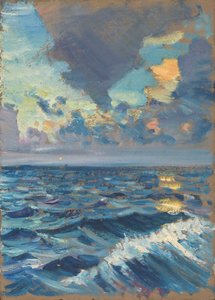 海景、19世紀後半から20世紀半ば（紙に油彩） 作： John Everett