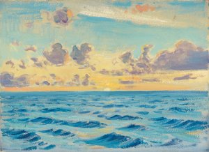 海景、19世紀後半から20世紀半ば（紙に油彩） 作： John Everett