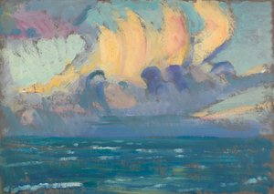 海景、19世紀後半から20世紀半ば（紙に油彩） 作： John Everett