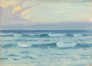 海景、19世紀後半から20世紀半ば（紙に油彩） 作： John Everett