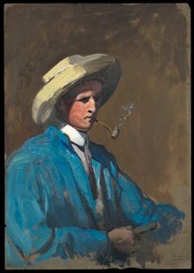 ハーバート・バーナードによる自画像 ジョン・エヴェレット BHC2683 20世紀初頭（紙に油彩） 作： John Everett