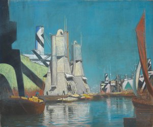 第一次世界大戦中の穀物埠頭 作： John Everett