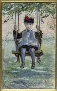 ブランコに乗る少年（水彩 作： John Everett Millais