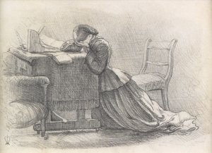 妻-詩のイラスト 作： John Everett Millais