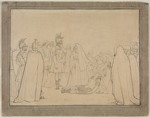 バーネイス・アエネイド、1843年からのパラスの遺体を示したアイネイアス 作： John Everett Millais