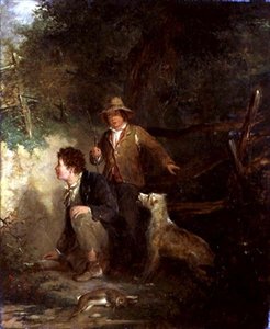 Boys Rabbiting」（油彩・キャンバス 作： John Everett Millais