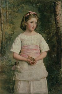 巣から落とした 作： John Everett Millais