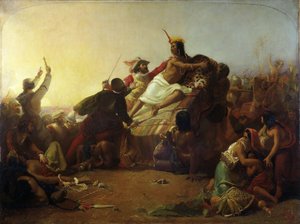 John Everett Millais - ペルーのインカを占領するピサロ 作： ジョン・エバレット・ミレー
