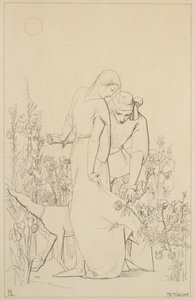 ローズブッシュの恋人、1848 作： John Everett Millais