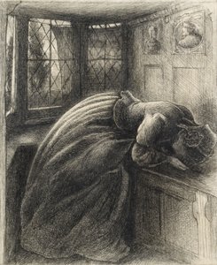 マリアナ、1840-1850年頃 作： John Everett Millais