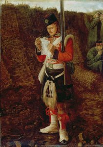 家からのニュース、1856-57 作： John Everett Millais