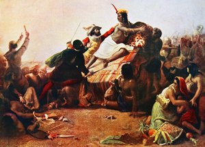 ペルーのインカを占領するピサロ ジョン・エヴェレット・ミレイ 作： John Everett Millais