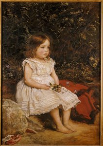 子供の頃のイブリーン・リーズの肖像、1875 作： John Everett Millais