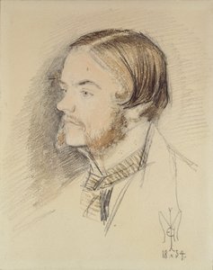 ウィリアム・ホルマン・ハントの肖像（1854年 作： John Everett Millais