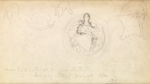 紋章のスケッチ、1862 作： John Everett Millais