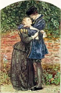 ユグノー、1852（紙にトイレ、ペン、インク、ガッシュ）（19693も参照） 作： John Everett Millais