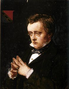 ウィルキー・コリンズ 肖像1850年（油彩・パネル） 作： John Everett Millais