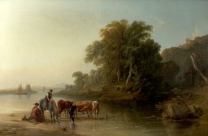 水飲み場、1840 作： John F. Tennant