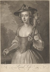 Uma menina fiando o fio 作： John Faber the younger