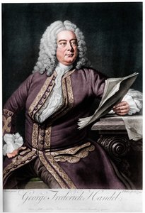 ジョージフリデリックヘンデル、ドイツ生まれのイギリスのバロック作曲家、1749年 作： John Faber the younger