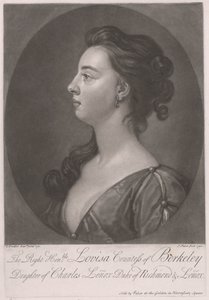 バークレーのルイーザ伯爵夫人、チャールズ・レノックスの娘、リッチモンド・アンド・レノックス公爵 作： John Faber the younger