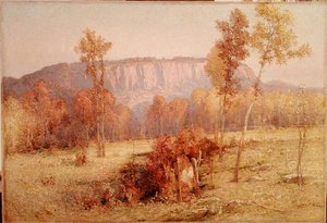 イースト・ロック、ニュー・ヘイヴン、1901年頃（油彩・キャンバス） 作： John Ferguson Weir