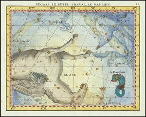 1776 - ジョン・フラムスティード - ペガーゼ、ル・プティ・シュヴァル、ル・ドーファン（ペガサス、魚座、エクレウス）