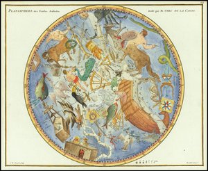 1776 - ジョン・フラムスティード - オーストラリア大陸の星座早見盤