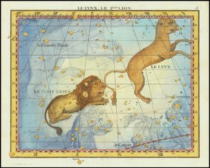 1776年のしし座の星図（フォルタンの『アトラス・セレスト・ド・フラムスティード』より