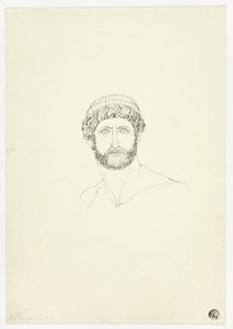ヒゲ男の胸像 作： John Flaxman