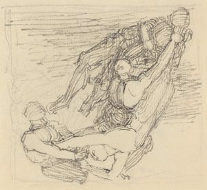 空を飛んでいる姿 作： John Flaxman