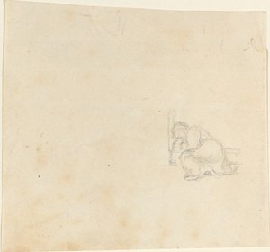 戸口で眠っている図 作： John Flaxman