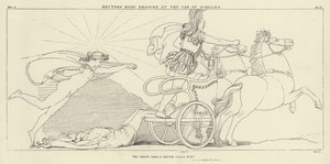 アキレスの車に引きずられたヘクトルの遺体 作： John Flaxman