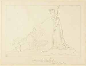 太陽が沈むのを待つジュノー 作： John Flaxman