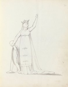 シドンズ夫人、子供との関係、1783年（ペン、インク、紙に洗う） 作： John Flaxman