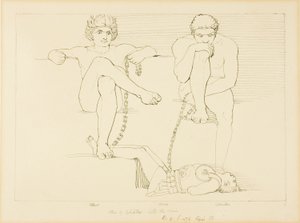 アレスを捕らえるオトゥスとエフィアルテス 作： John Flaxman
