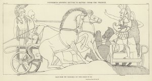 ポリダムスはヘクターにトレンチから引退するよう忠告する 作： John Flaxman