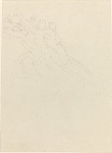 腕を上げて走る人物 作： John Flaxman