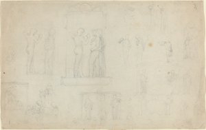 スケッチのシート [表と裏] 作： John Flaxman