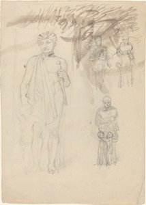 子供を持つ戦士を含む研究シート[表と裏] 作： John Flaxman