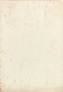 クロークされた人物の研究シート 作： John Flaxman