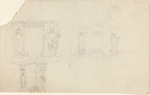 アジアンドレスの人物による構成（「The Casket」のイラスト？） 作： John Flaxman