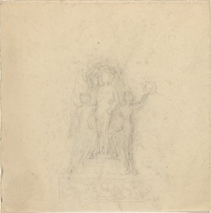 人物の戴冠式のモニュメントのための習作 [表と裏] 作： John Flaxman