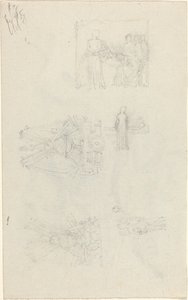 バッキンガム宮殿のファサードの病床と装飾の研究 [前後] 作： John Flaxman