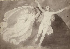 The Ascension of a Soul（鉛筆、ペン＆インク、グレーウォッシュ、紙