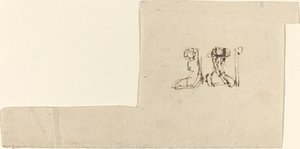 腕を頭上に持ち上げた 2 人の女性像 作： John Flaxman